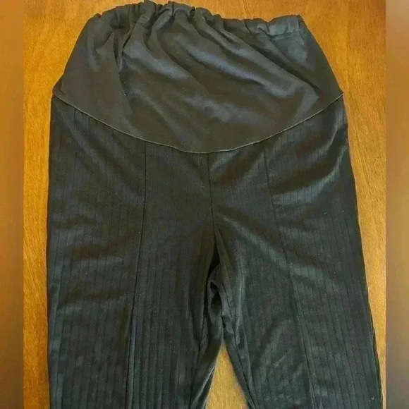 Shein Womens Maternity Black Solid Lounge Pants Size Small - Picture 4 of 9